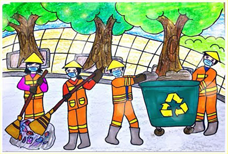 tranh vẽ lao động bảo vệ môi trường