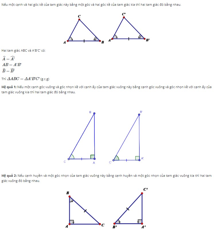 trường hợp tam giác bằng nhau góc-cạnh-góc