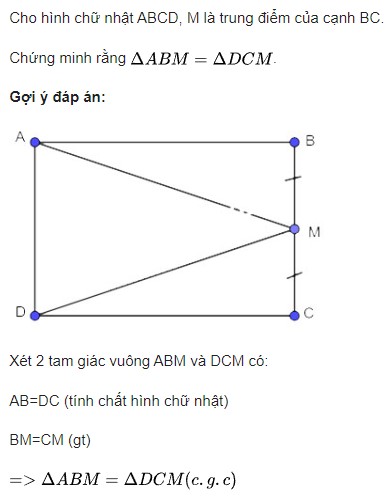 ví dụ 6 về 2 tam giác vuông bằng nhau